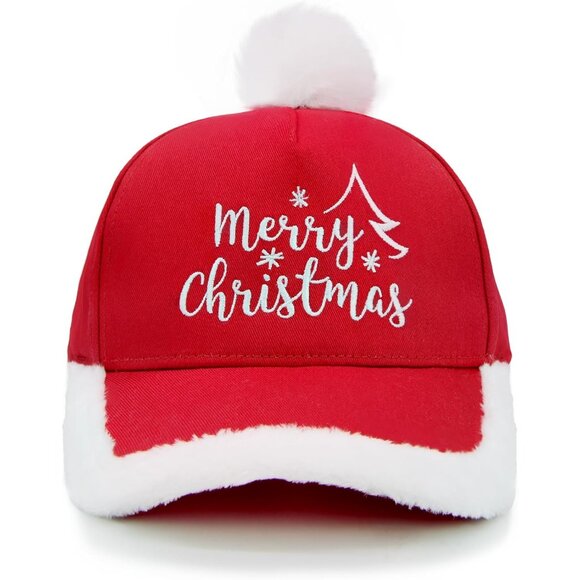 Merry Christmas Hat for Unisex Adults, Embroidered Adjustable Xmas Holiday Hat - Picture 1 of 7